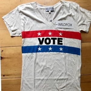 Wildfox vote v-neck T-shirt